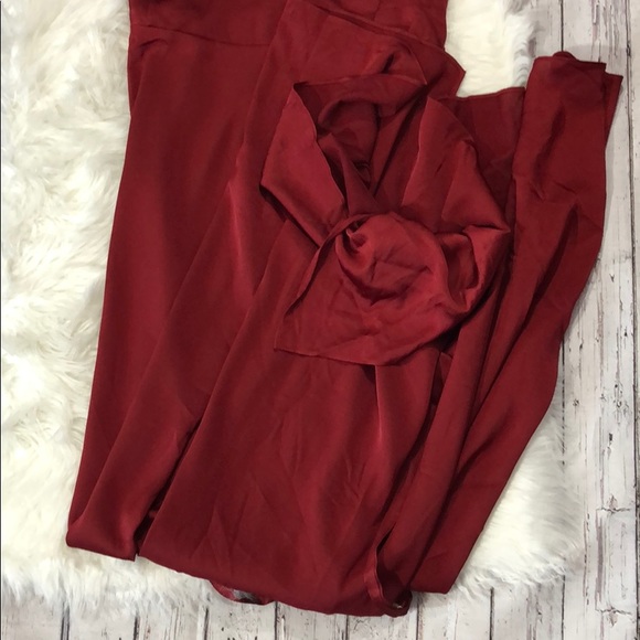 NWT SMYM Ruby Luxe Satin Noelle Wrap Dress - Picture 5 of 14